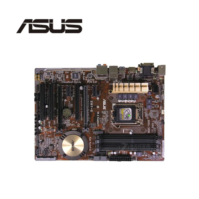 Разъем LGA1150 PCIE3.0 USB3.0 SATA3 для ASUS Z97 C оригинальный использоваться настольных ПК Intel