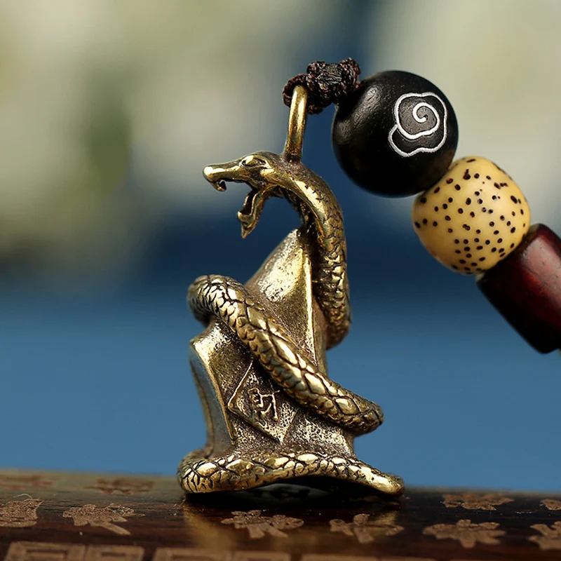 brass snake rope pendant (1)