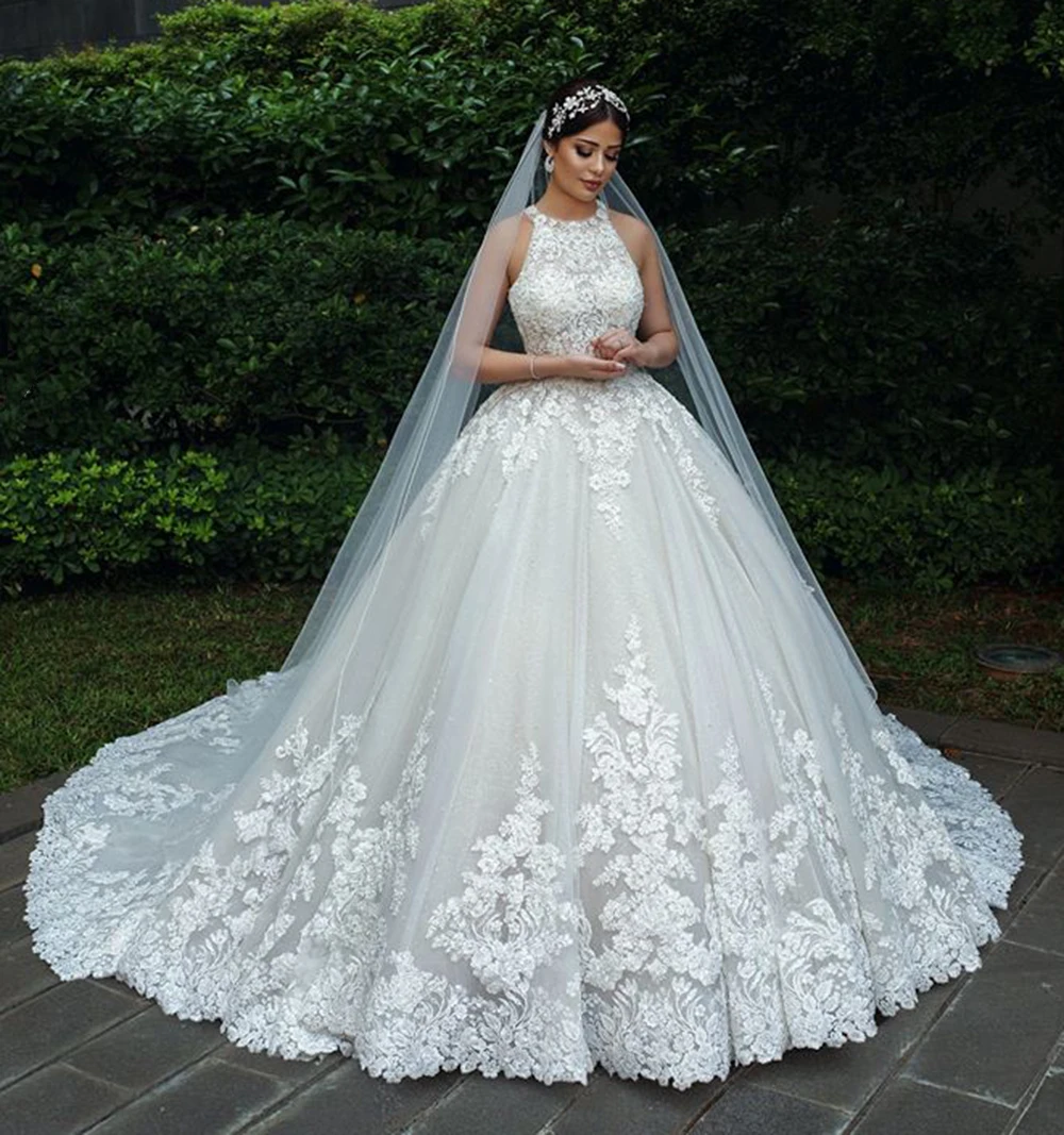 Принцесса Vestido de Noiva бальное платье свадебное платье кружево Aribic Африка Роскошные свадебные платья для женщин плюс свадебное платье Casamento
