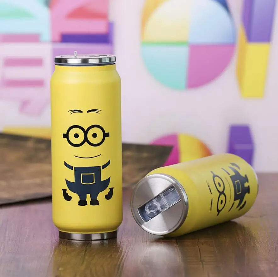 

Creative Stainless Steel Cans Thermos Cola Bottle Male And Female Students Fashion Personality Portable Straw Cup Termos Cafe