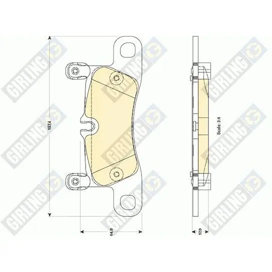 Колодки тормозные PORSCHE CAYENNE 3.0-4.8(1KP) 10- задние GIRLI