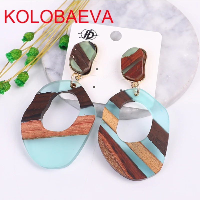 Винтажные большие висячие ювелирные изделия модные серьги для женщин акриловые