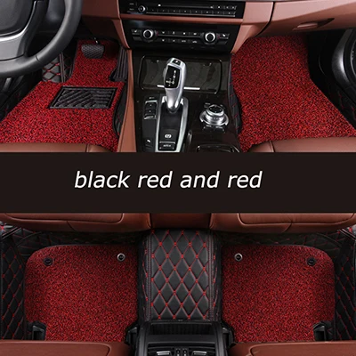 Пользовательские двухслойные автомобильные коврики для opel Insignia zafira tourer Astra k Antara Vectra все модели автомобильные коврики 5 сидений - Название цвета: black red and red