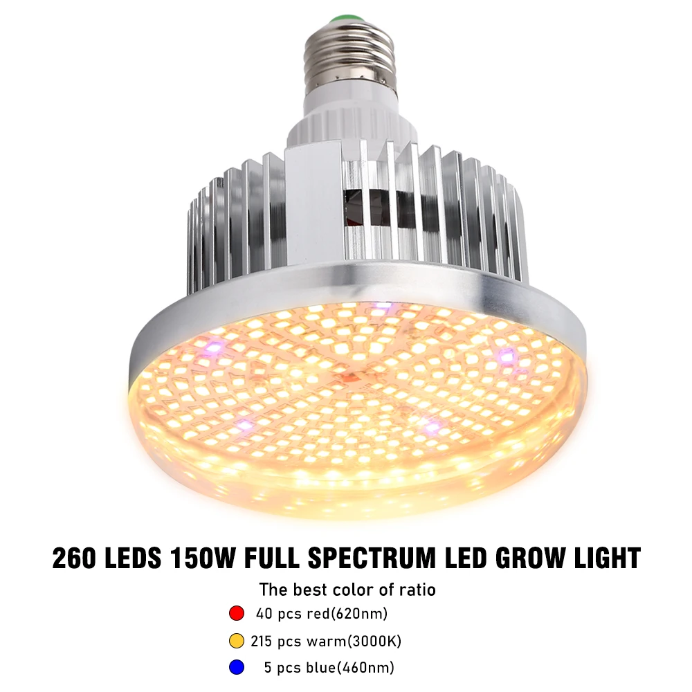 Full Spectrum 150W LED Grow Light E27 COB Phytolamp For Plants Warm White Lamp Growth Indoor Vegs Greenhouse