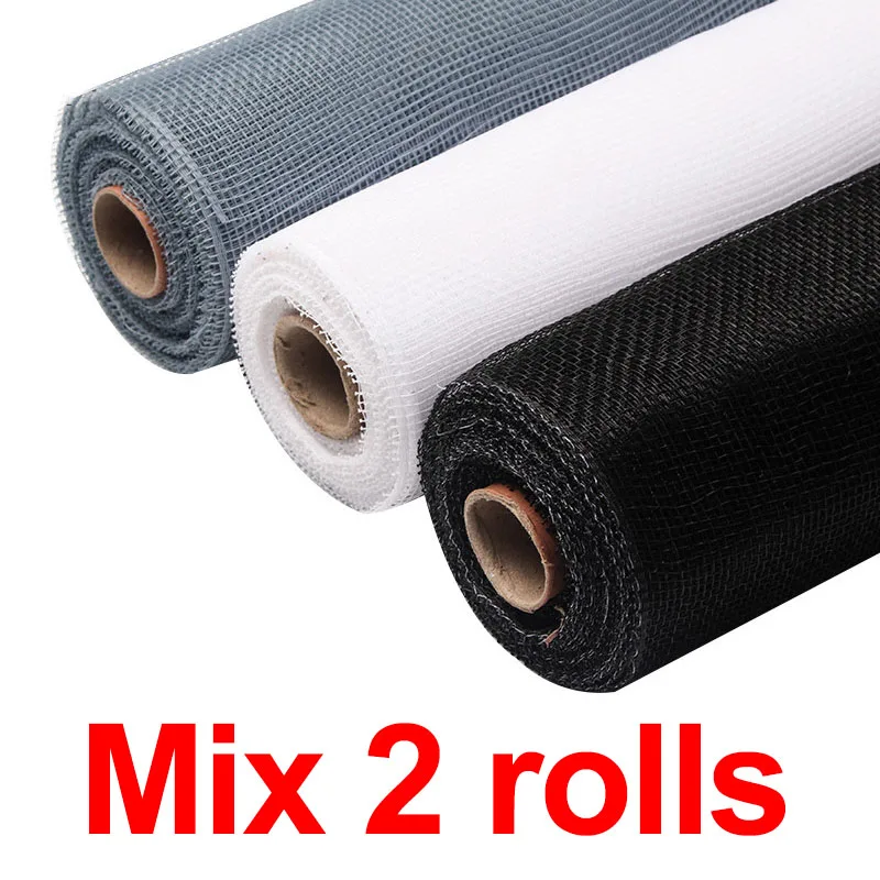 53cm*10yards/roll Korean PP Yarn Flower Bouquet Packaging Material Florist Flower Shop Supplies Wrapping Paper Bouquet - Color: Mix 2rolls