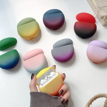 

Matte Case For Huawei Freebuds 3 Bluetooth Earphone Case Candy Color Box For Freebuds 3 Hard Cute Gradient colour Cover Bag Gift