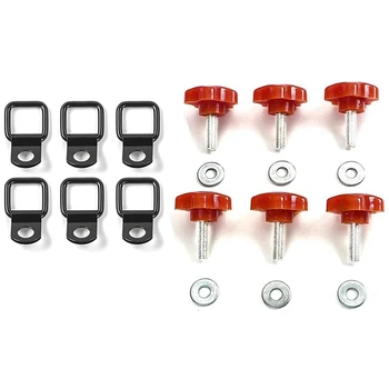 

Hardtop Thumb Screws Quick Removal Bolts with 6 Tie Down Anchors for 1995-2019 Jeep Wrangler YJ JKU JLU 4 Door