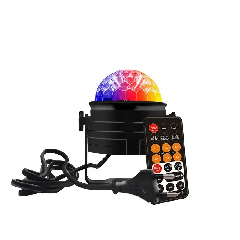 

LED Sound Light 9W Activated Rotating Disco Ball Stage Light RGB Party Effect Disco Ball Light For Christmas Home KTV Wedding