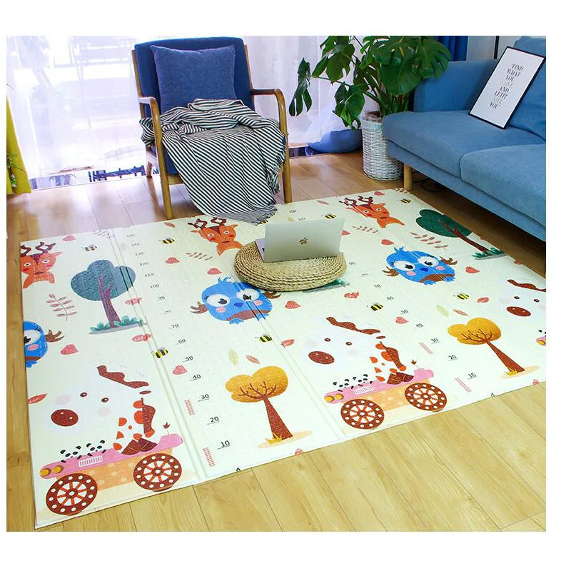 

Xpe Foam Green Baby Crawling Mat Folding Baby Climbing Mat Odorless Thickening Mat Bedroom Living Room Full Baby Play Mat