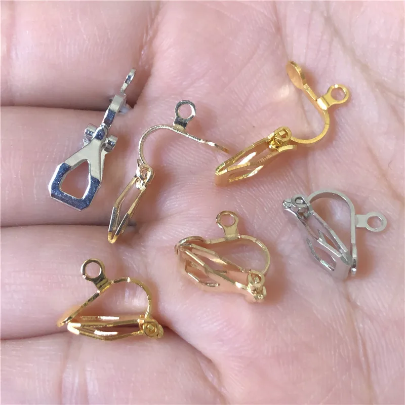 20pcs non-pierced metal ear clip DIY earrings for jewelry making handmade accessories