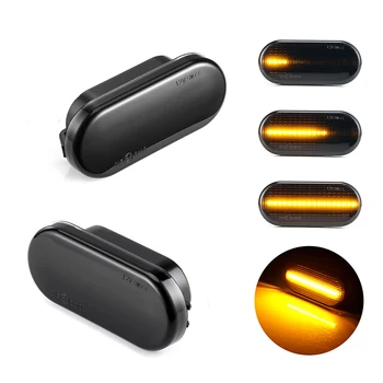 

2pcs 12V LED Car Dynamic Fender Side Marker Turn Signal Light For Ford C-max Fiesta 6 MK6 Focus 2 MK2 Fusion Galaxy WGR