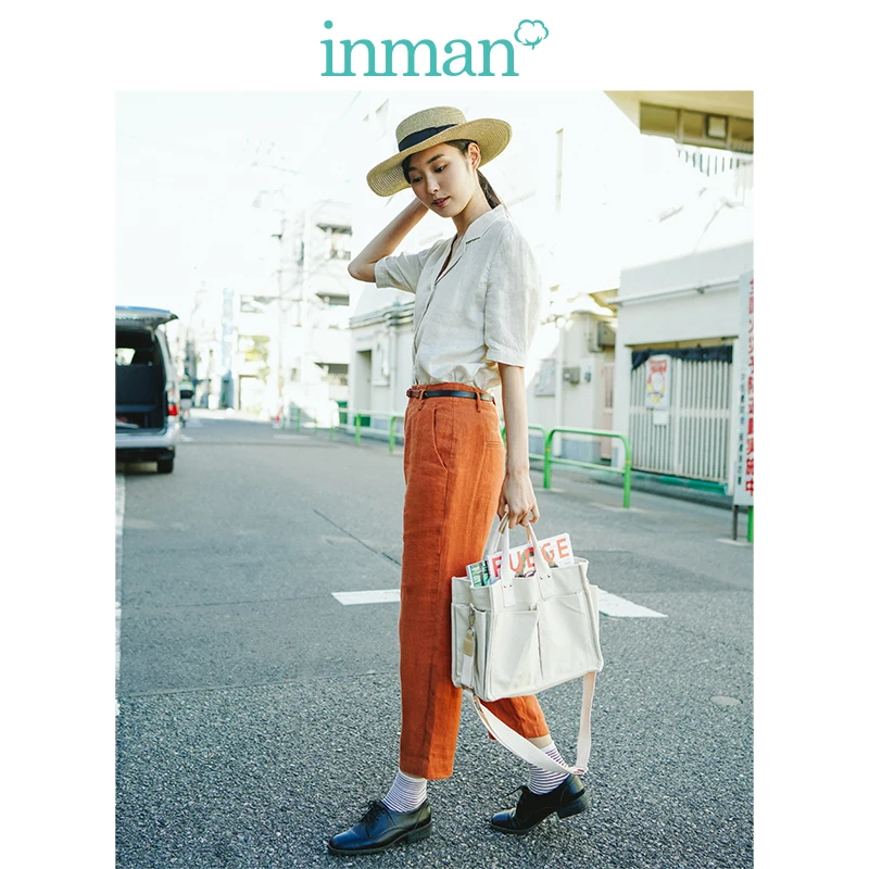 INMAN 2020 Autumn New Arrival Cotton and Linen All Matched Artsy Women Carrot Shape Pants INMAN 2020 Autumn New Arrival Cotton and Linen All Matched Artsy Women Carrot Shape Pants