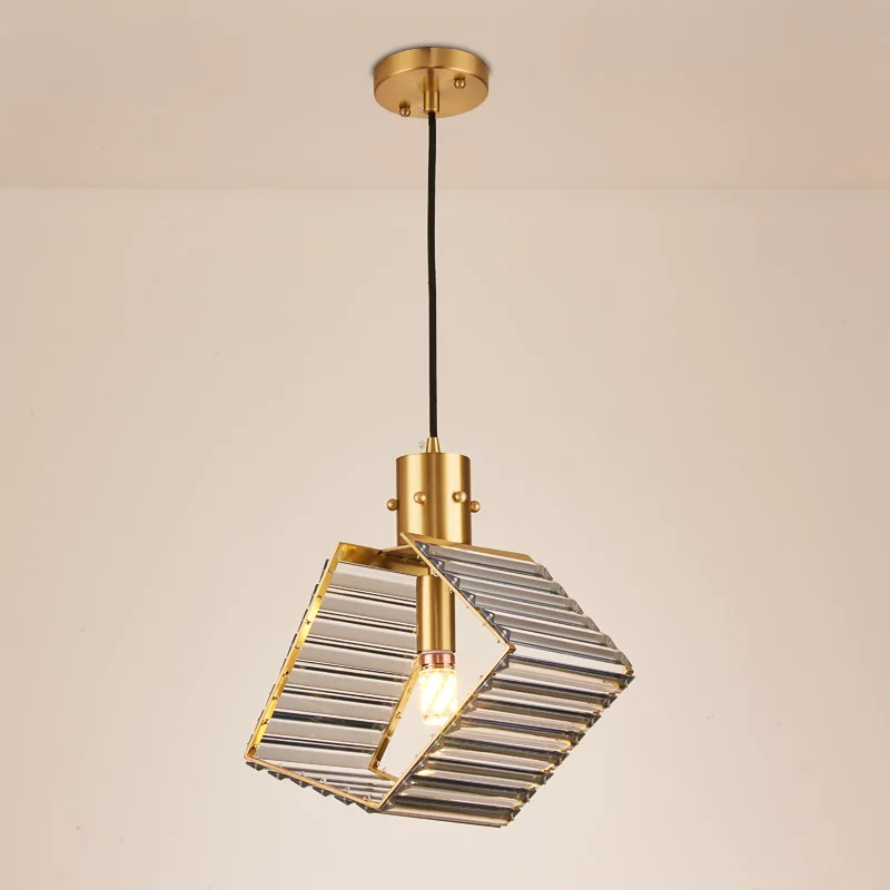 FSS Modern Creativity Crystal Chandeliers For Dining Room Single Light Suspension Lighting Fixtures LED Cristal Lustre Indoor