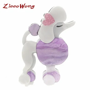

ZiccoWong Acrylic Cartoon Sheepdog Brooch Pins For Women Kids Cute Dog Animal Brooch Pin Coat Dress Bijouterie Broches Gift