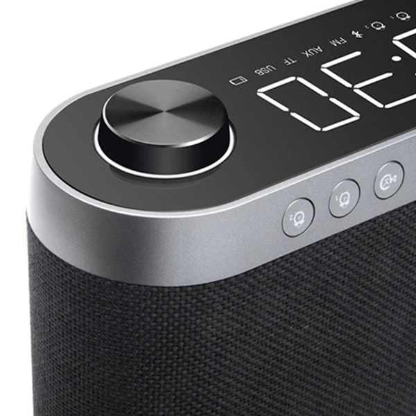 New-Bluetooth Speaker Wireless Portable LED Alarm Clock Multifunction Speaker
