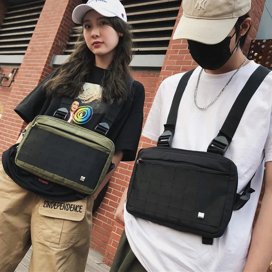 Модный боевой разгрузочный жилет, сумка для женщин и мужчин, сумка на плечо в стиле хип-хоп, уличная функциональная поясная сумка, регулируемая безрукавка сумка, Новинка