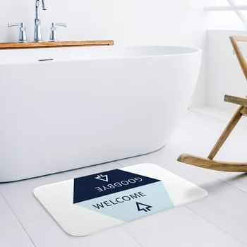

Welcome And Goodbye3 Doormat Non-slip Rug Soft Bath Mats Bathroom Supplies Carpet Living Room