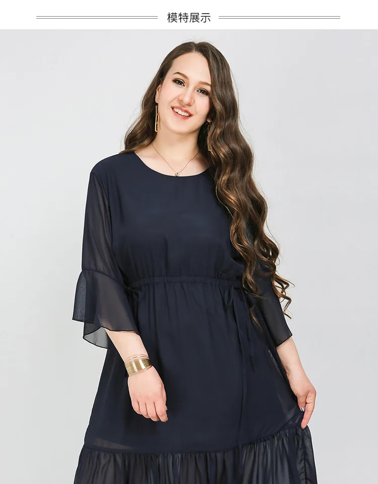 TUHAO/летние женские официальные платья с высокой талией, большие размеры 8xl 7xl 6xl, элегантные вечерние платья с оборками для мам среднего возраста