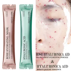 12/6PCS Rose Petal Hydrogel Face Skin Care Gold Peel Off Beauty Skincare Hyaluronic Acid Facial Mask Hydro Jelly Mask Powder