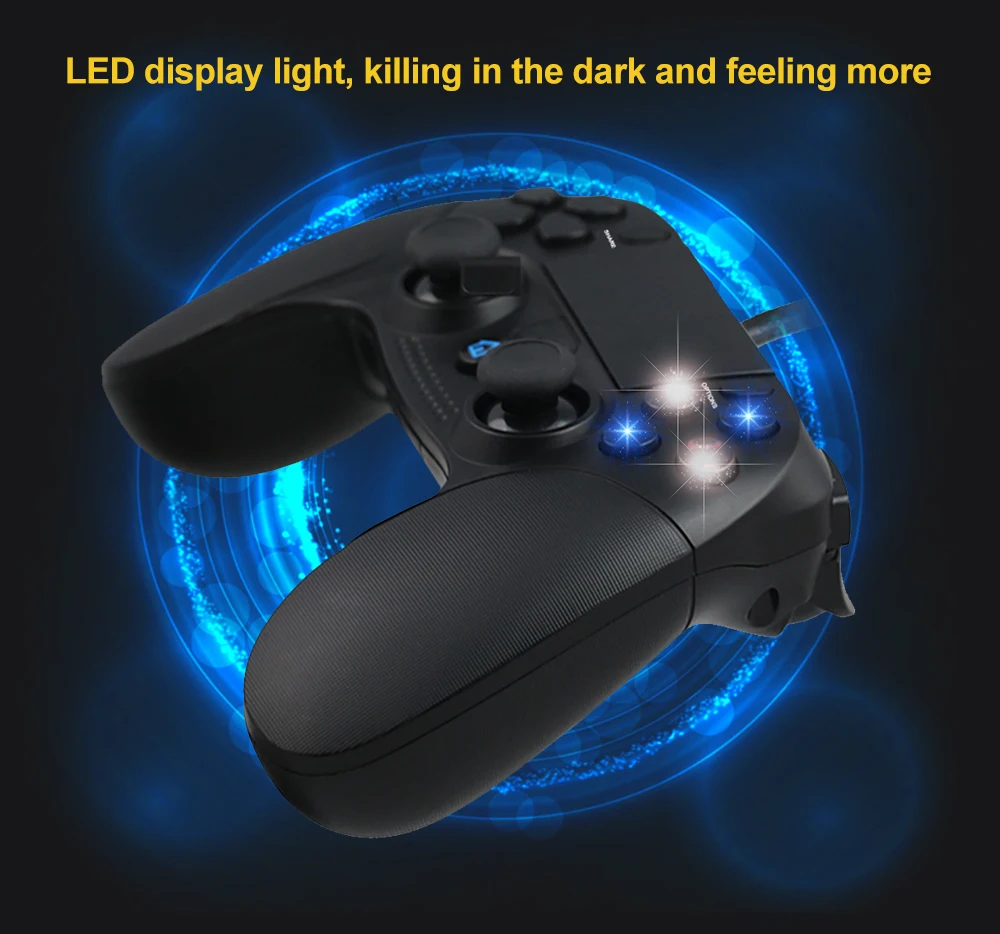 MiGueR PS4 игровой контроллер USB проводной геймпад несколько джойстиков вибрационная ручка 2,2 м кабельный геймпад для iPhone iPad PC PS4/PS3