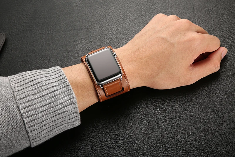 Кожаный ремешок для Apple Watch, уникальный дизайн, современный и популярный 42 мм, 38 мм, 40 мм, 44 мм, iWatch, аксессуары, ремешок 5 4 3 2 1