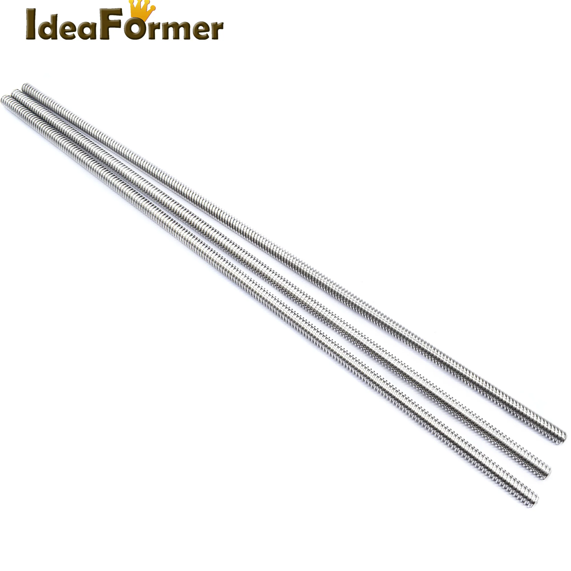 T8 Lead 4 мм шаг 2 мм OD8mm Трапецеидальный направляющий винт Длина 200/250/300/350/400/500/600 мм с латунной гайкой для ЧПУ Reprap 3D-принтеры