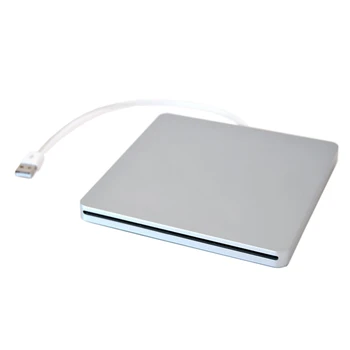 

External USB DVD Case for Pro SATA Hard Disk Drive DVD Super Multi slot has aluminum look Silver