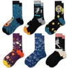 Cosmic Series Men's large plate star Constellation woman smile tube socks astronaut socks ZQ029 ► Photo 2/6