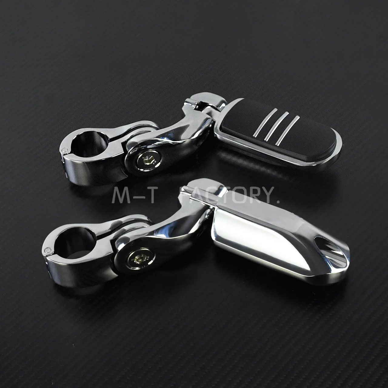 Chrome pegs set Мотоциклетные подножки 1-1/" 32 мм, защита двигателя для шоссе, подножки для ног, набор для крепления, черный/хром, для Harley, для Honda, для Yamaha - Цвет: Chrome pegs set
