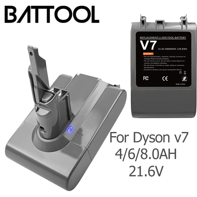 6000mah Batterie d'aspirateur pour batterie Dyson V7, série SV11 V7 Fluffy  V7 animal rechargeable Bateria pour batterie Dyson V7