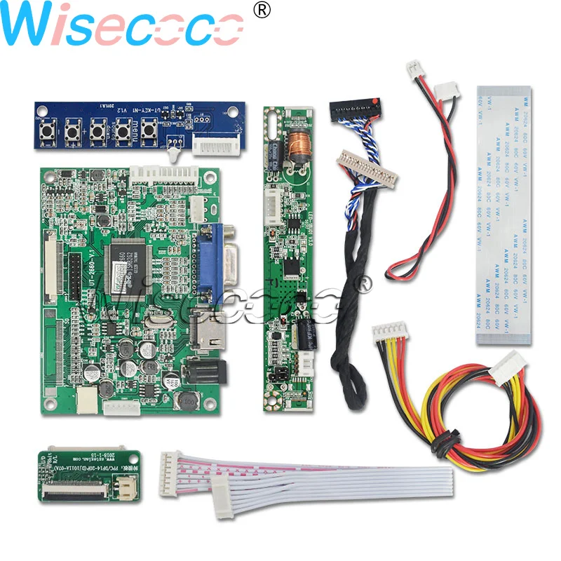 Wisecoco 10,1 дюймов 1280*720 ips 750 нит 16:9 ЖК-дисплей с LVDS 40 контактов VGA HDMI плата контроллера для внутри автомобиля - Цвет: Driver Board