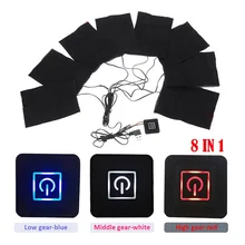 USB грелку один-на-восемь грелку зимний электрический тепловой элемент для жилета куртка 5 в 3 ом 8x12 см