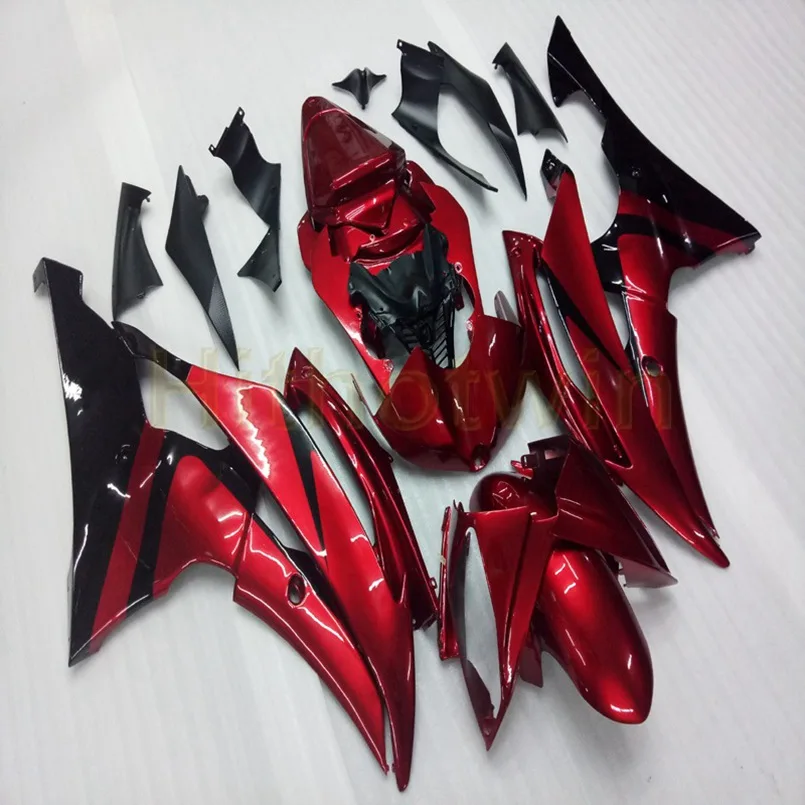 Капот мотоцикла на заказ для YZF-R6 2008- моторные Обтекатели литьевой формы красный черный