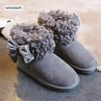 

In 2019, China's top quality women's snow boots, real fur in one, women's short shoes, free delivery, three colors