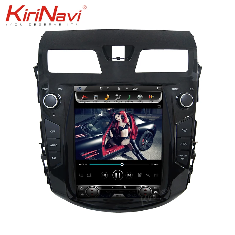KiriNavi вертикальный экран Tesla style 10," Android 8,1 Автомобильный мультимедийный Dvd навигатор для Nissan Teana радио Automotivo 2013