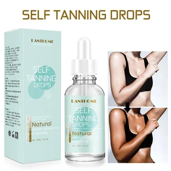 

LANTHOME 30ml Sun Tan Oil Self Tanner Solarium Cream Tanning Salon Bronzer For Body Sunblock Makeup Foundation Tanner Lotion Hot