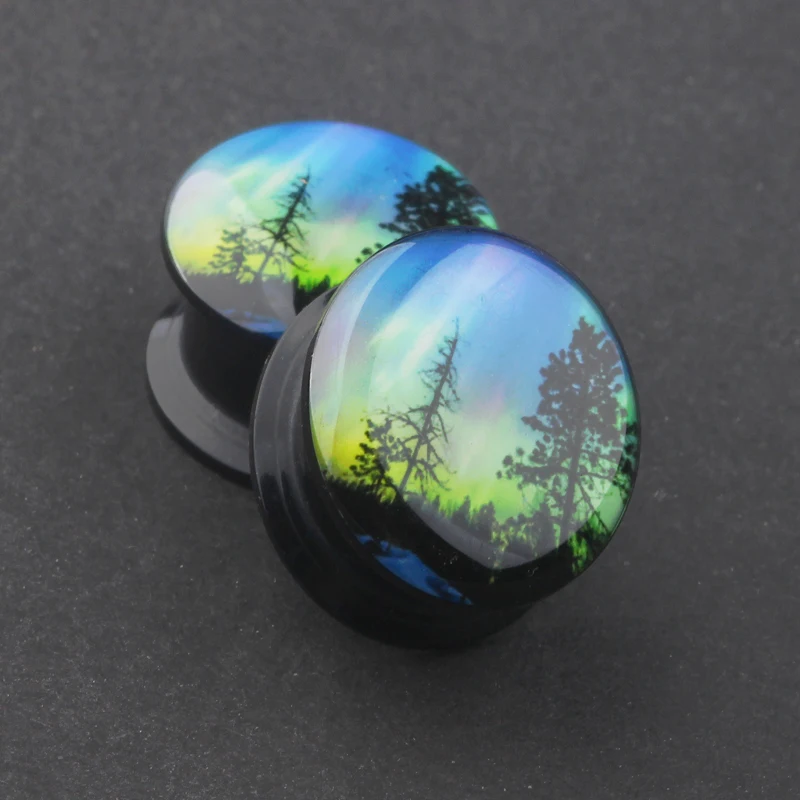 JUNLOWPY Acrylic 4-16mm Plugs and Tunnels Black Ear Expander Gauges Logo Body Piercing Jewelry Screw Earring Stretching kit Set