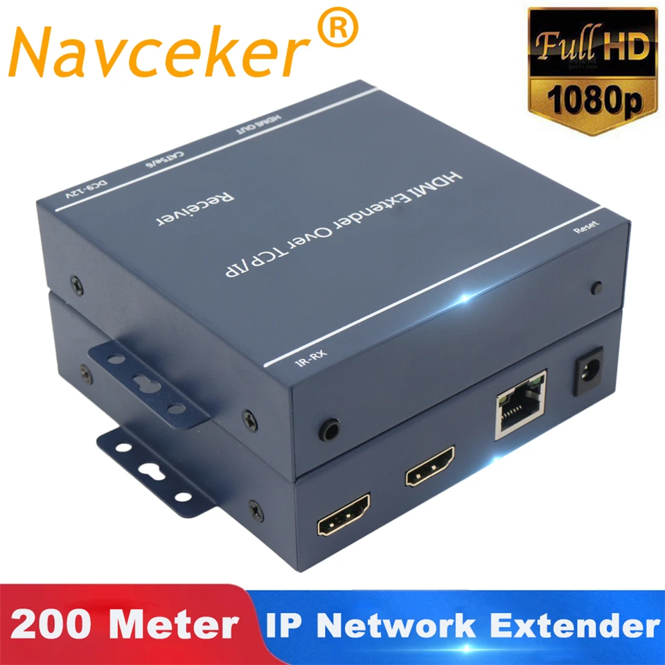 Сетевой IP HDMI удлинитель Navceker 200 м UTP Cat5e Cat6 к RJ45 660ft 1080P IR Like сплиттер|hdmi lan extender|hdmi