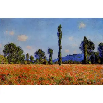 

14 Hand Painted Art Paintings by College Teachers - Poppy Field Claude Monet scenery flowers - Oil Painting on Canvas