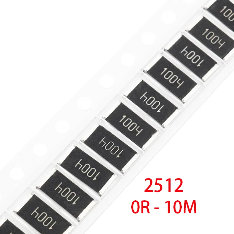 50 шт. 2512 5% 1 Вт SMD Чип резисторы 0R - 10M 0 10 100 220 470 Ом 10R 100R 220R 470R 1K 2 K 4 7 10K 100K 1M |