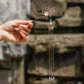 

Hairpin antique hair accessories Hairpin tassel step shake Chinese clothing accessories costume full super fairy jewelry