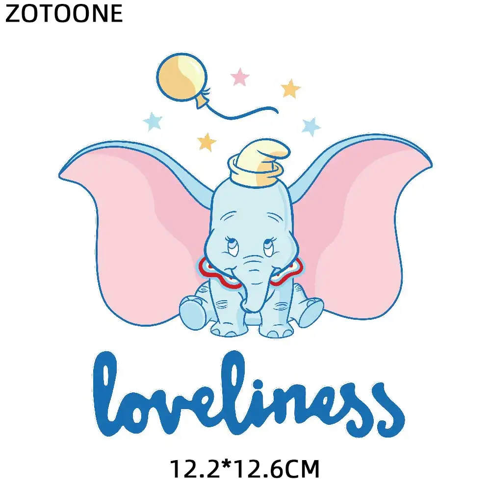 ZOTOONE Железный милый мультфильм Дамбо патч для одежды футболка аксессуар Аппликация DIY теплопередача стираемые наклейки G