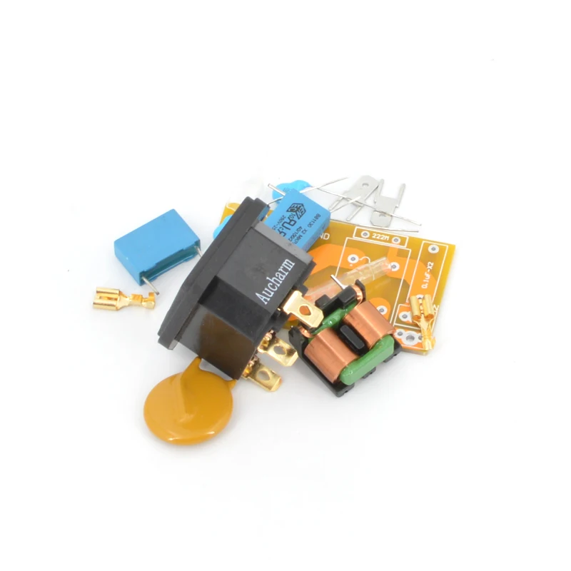 AC Power Filter Socket MOFI Gold-Plated AC Power Tail Plug-In 10A EMI Filter Socket For HiFi Audio（New Design）