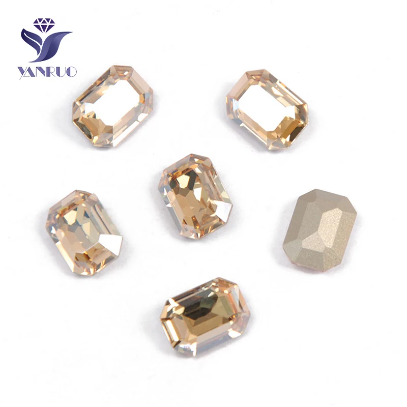 Golden Shadow Yanruo 4610 восьмиугольная страз свободные кристаллы сшитые хрустальные стразы для рукоделия стразы на декоративной одежде - Color: Golden Shadow