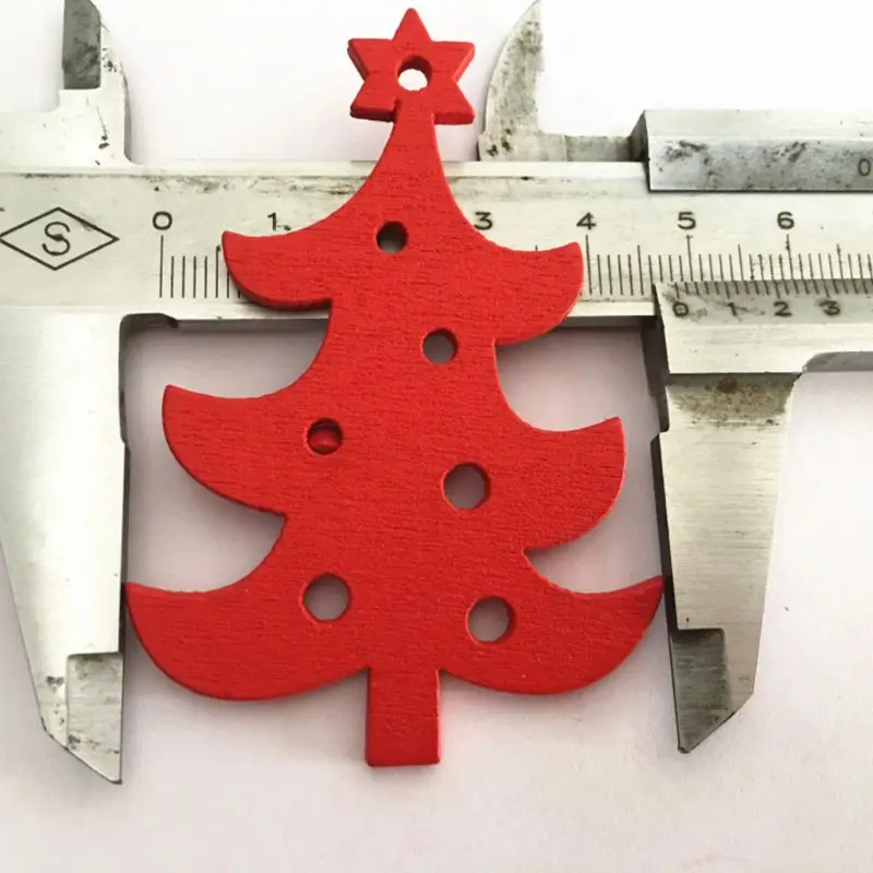 Christmas Tree Creative Wooden Christmas Tree Pendant Home Decoration Gift Accessories Christmas Ornaments Carved Wood Chips