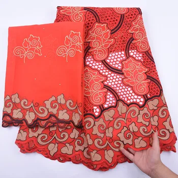 

SJD LACE New Arrival Swiss Voile Fabric Cotton Mesh African Lace Fabric Embroidery Nigerian Fabric For Women Wedding Party A2117