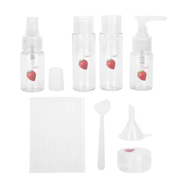 

8pcs / Set Makeup Jars Travel Empty Cosmetic Bottle Set Plastic Transparent Empty Container Travel Lotion Liquid Vials Empty Lip