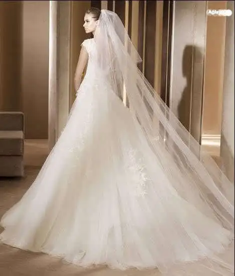Vestido de noiva Casamento vestidos formales длинное белое Тюлевое свадебное платье в стиле ампир, кружевное платье для матери невесты