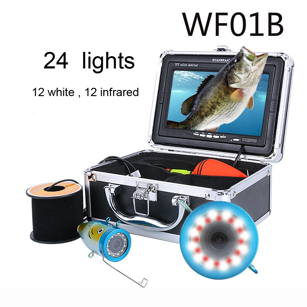 WF01B Video Fishing Camera Infrared Light Cameras Fishing 15M Video Underwater Fish High Resolution Portable Recording