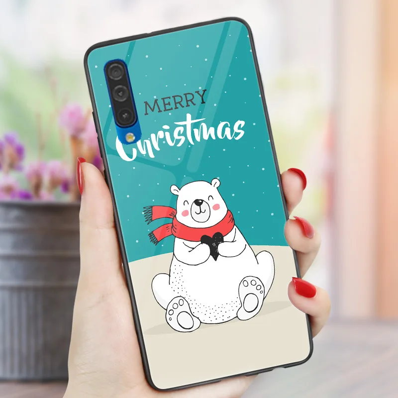 Прекрасный Лось Санта Клаус для samsung A50S A30 A20 A40 A70 A3 A5 a8 a6 плюс A7 A9 A10S A20S A30S новогоднее; Рождественское дерево - Цвет: SD11